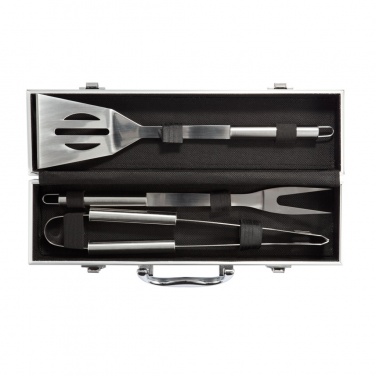 Logo trade corporate gift photo of: 3 pcs barbecue set in aluminium box