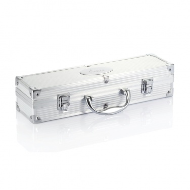 Logo trade promotional merchandise photo of: 3 pcs barbecue set in aluminium box