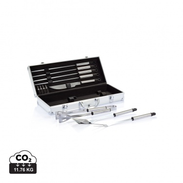 Logotrade advertising product picture of: 12 pcs barbecue set in aluminium box