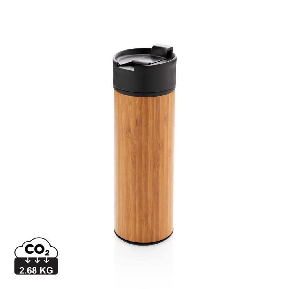Logotrade promotional items photo of: Bogota vacuum bamboo coffee mug