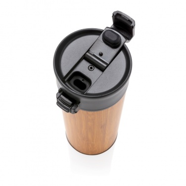 Logo trade corporate gifts image of: Bogota vacuum bamboo coffee mug