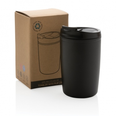 Logo trade promotional products picture of: GRS Recycled PP tumbler with flip lid