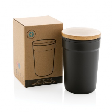 Logotrade promotional merchandise image of: GRS certified recycled PP mug with bamboo lid