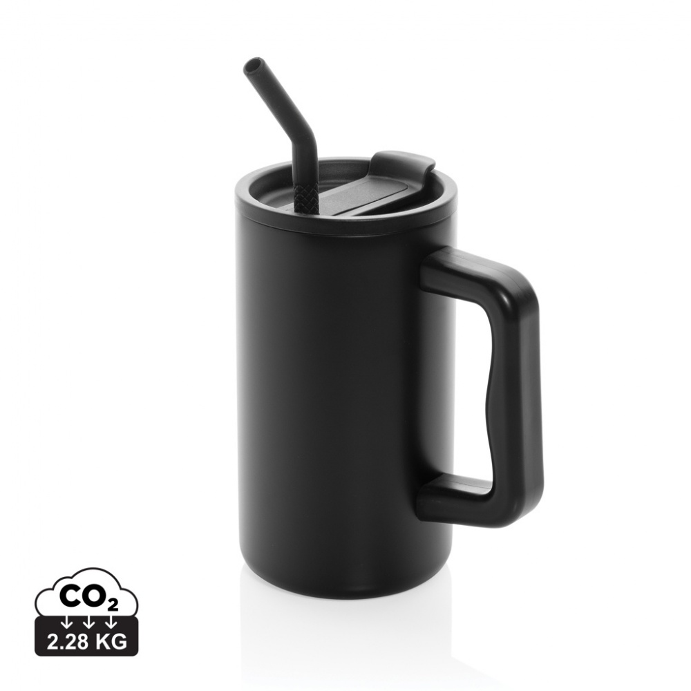 Logotrade promotional item picture of: Cube RCS certified recycled steel mug 800ml