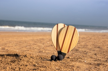 Logotrade promotional product picture of: Wooden frescobol tennis set