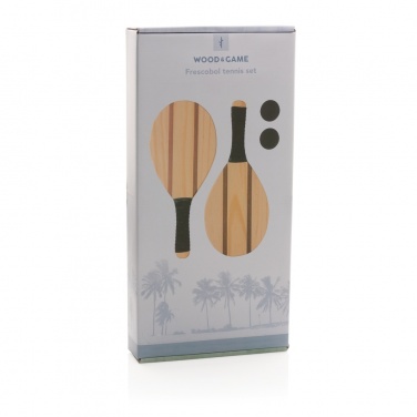 Logo trade corporate gift photo of: Wooden frescobol tennis set