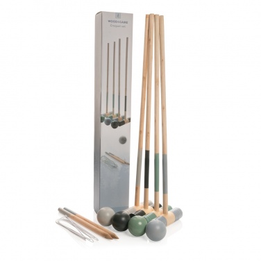 Logo trade promotional item photo of: Wooden croquet set