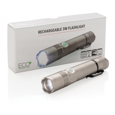 Logotrade promotional items photo of: Rechargeable 3W flashlight