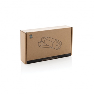 Logo trade promotional merchandise image of: Lightwave RCS rplastic USB-rechargeable torch with crank