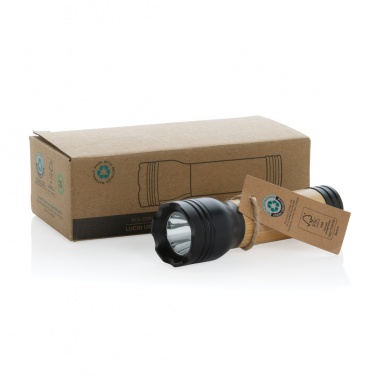 Logo trade promotional gifts image of: Lucid 1W RCS certified recycled plastic & bamboo torch