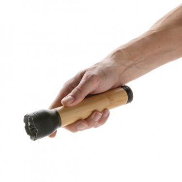 Logotrade promotional giveaways photo of: Lucid 5W RCS certified recycled plastic & bamboo torch