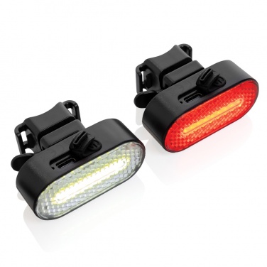 Logotrade corporate gifts photo of: Lumino RCS recycled plastic USB re-chargeable bike light set