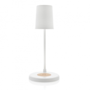 Logotrade promotional merchandise photo of: Zenara RCS recycled plastic and cork 15W wireless desk lamp