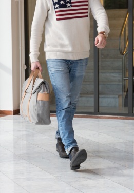 Logo trade promotional merchandise image of: Canvas laptop bag PVC free