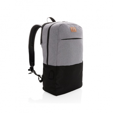 Logo trade promotional giveaway photo of: Modern 15.6" USB & RFID laptop backpack PVC free