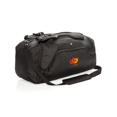 Logo trade promotional giveaways image of: Swiss Peak RFID sports duffel & backpack