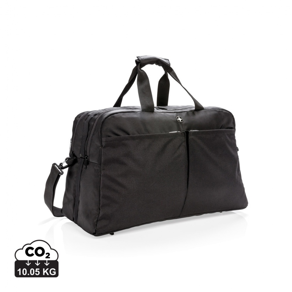 Logotrade promotional giveaway image of: Swiss Peak RFID duffle with suitcase opening