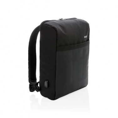 Logotrade promotional item image of: Swiss Peak 15" anti-theft RFID & USB backpack PVC free