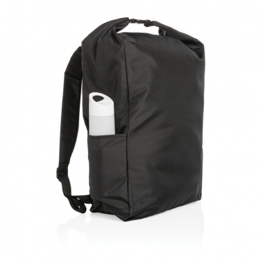 Logo trade promotional giveaways image of: Impact AWARE™ RPET lightweight rolltop backpack