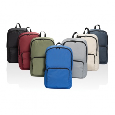 Logo trade promotional gift photo of: Dillon AWARE™ RPET foldable classic backpack