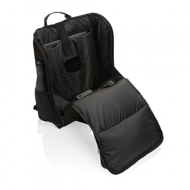 Logotrade promotional item image of: Pedro AWARE™ RPET deluxe backpack with 5W solar panel