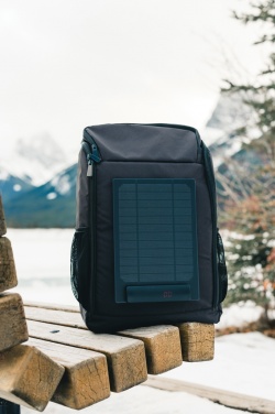 Logotrade business gifts photo of: Pedro AWARE™ RPET deluxe backpack with 5W solar panel