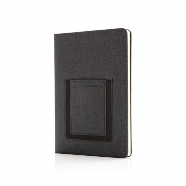Logo trade promotional item photo of: Deluxe A5 Notebook with phone pocket