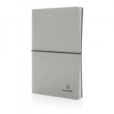 Logo trade promotional products image of: A5 recycled leather notebook