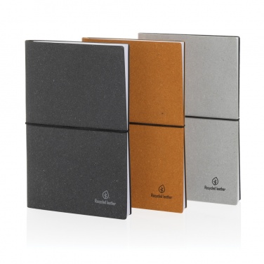Logo trade corporate gift photo of: A5 recycled leather notebook