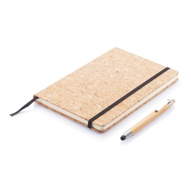 Logotrade promotional items photo of: A5 notebook with bamboo pen including stylus