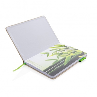 Logo trade promotional gifts picture of: A5 jute notebook