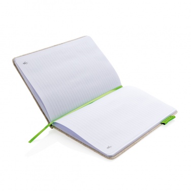 Logo trade promotional gifts image of: A5 jute notebook