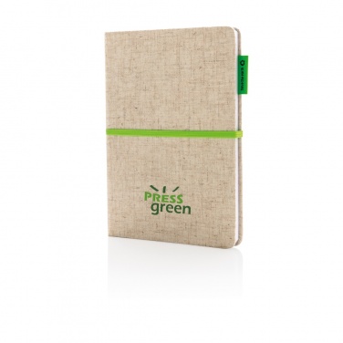 Logo trade advertising product photo of: A5 jute notebook