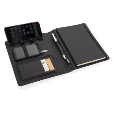 Logo trade business gift photo of: Air 5W wireless charging notebook with 5000mAh powerbank