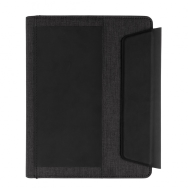 Logo trade promotional merchandise image of: Fiko wireless charging A5 portfolio with powerbank