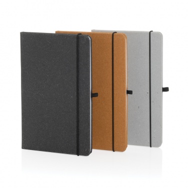 Logo trade promotional giveaways image of: Recycled leather hardcover notebook A5