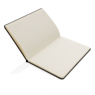 Logo trade corporate gifts picture of: Deluxe hardcover PU notebook A5 with phone and pen holder