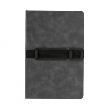 Logotrade corporate gift picture of: Deluxe hardcover PU notebook A5 with phone and pen holder