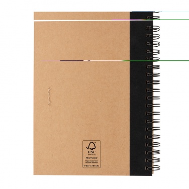 Logo trade promotional products picture of: Kraft spiral notebook with pen