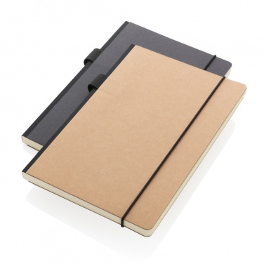 Logo trade promotional giveaways picture of: A5 deluxe kraft hardcover notebook