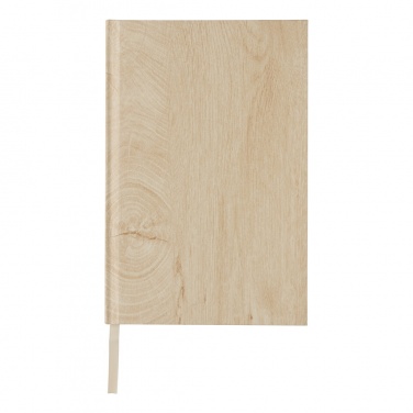 Logo trade corporate gifts image of: Kavana wood print A5 notebook