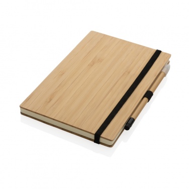 Logo trade advertising product photo of: Bamboo notebook and infinity pencil set