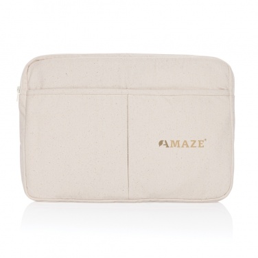 Logotrade promotional giveaway picture of: Laluka AWARE™ recycled cotton 15.6 inch laptop sleeve