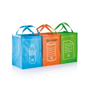 Logo trade promotional giveaway photo of: 3pcs recycle waste bags