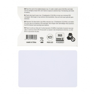 Logotrade promotional giveaway picture of: Anti-skimming RFID shield card with active jamming chip