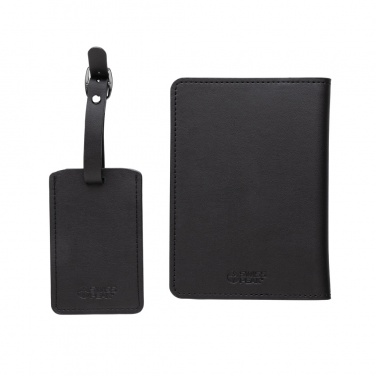 Logo trade promotional items image of: Swiss Peak GRS recycled PU travel gift set