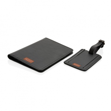 Logotrade promotional item picture of: Swiss Peak GRS recycled PU travel gift set