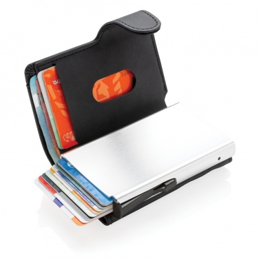 Logotrade promotional gift image of: Standard aluminium RFID cardholder with PU wallet