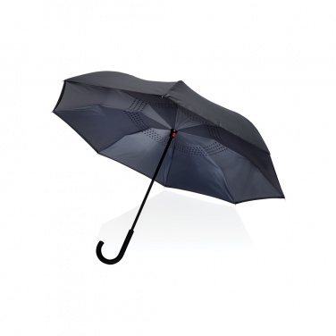 Logo trade promotional merchandise picture of: 23" Impact AWARE™ RPET 190T reversible umbrella