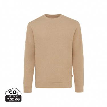 Logo trade corporate gift photo of: Iqoniq Denali recycled cotton crew neck undyed